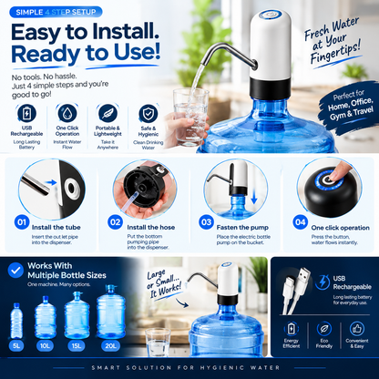 💧 DESIFY™ FlowPump One-Touch Water & Oil Dispenser