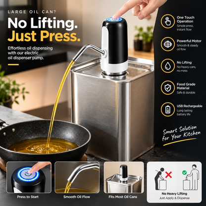 💧 DESIFY™ FlowPump One-Touch Water & Oil Dispenser